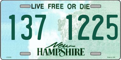 NH license plate 1371225