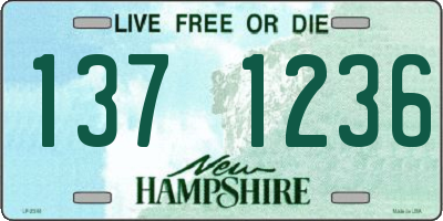 NH license plate 1371236