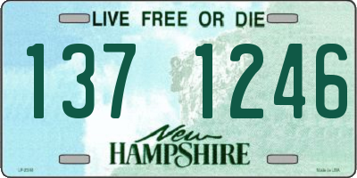 NH license plate 1371246
