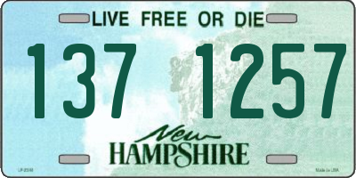 NH license plate 1371257