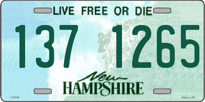 NH license plate 1371265