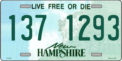 NH license plate 1371293