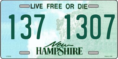 NH license plate 1371307