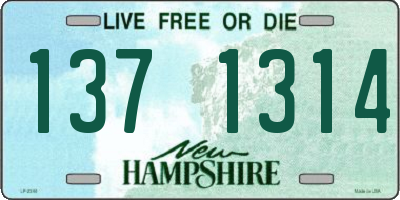 NH license plate 1371314