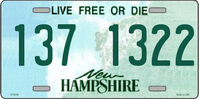 NH license plate 1371322