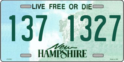 NH license plate 1371327