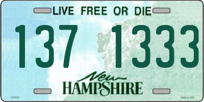 NH license plate 1371333