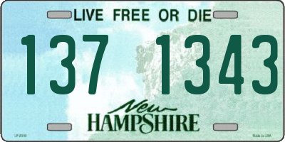 NH license plate 1371343