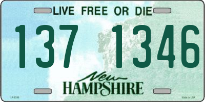 NH license plate 1371346