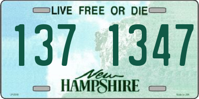 NH license plate 1371347