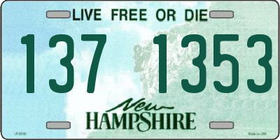 NH license plate 1371353