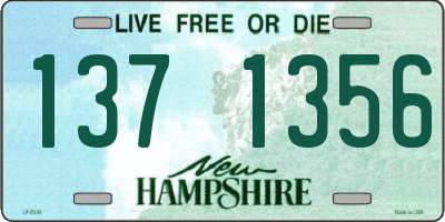 NH license plate 1371356