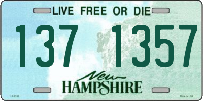 NH license plate 1371357