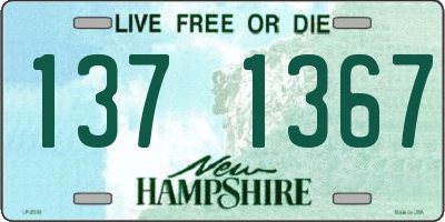 NH license plate 1371367