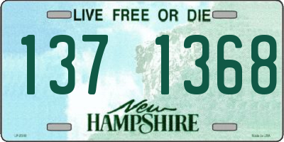 NH license plate 1371368