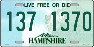 NH license plate 1371370