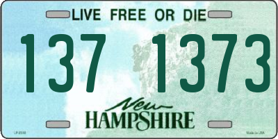 NH license plate 1371373
