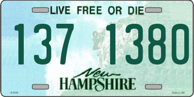 NH license plate 1371380