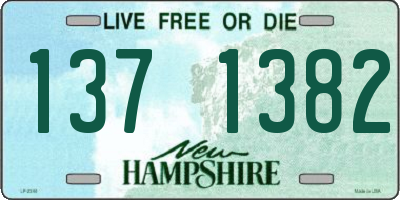 NH license plate 1371382
