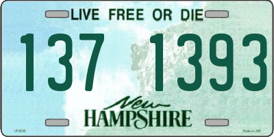 NH license plate 1371393