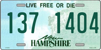 NH license plate 1371404