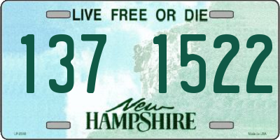 NH license plate 1371522