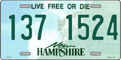 NH license plate 1371524
