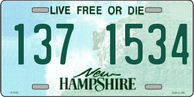 NH license plate 1371534