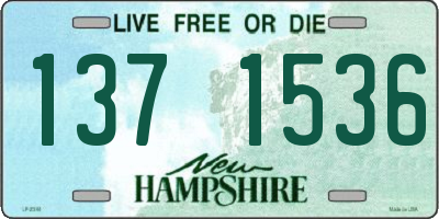 NH license plate 1371536