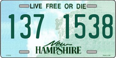 NH license plate 1371538