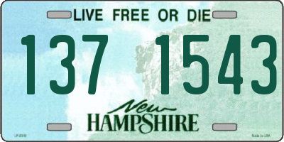 NH license plate 1371543