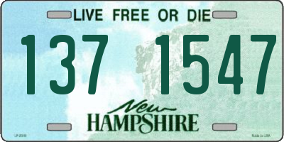 NH license plate 1371547
