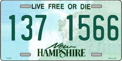 NH license plate 1371566