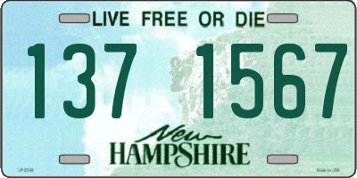 NH license plate 1371567