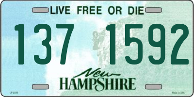 NH license plate 1371592