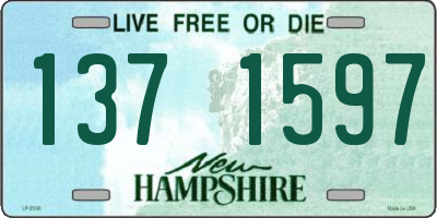 NH license plate 1371597