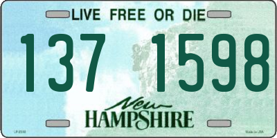 NH license plate 1371598