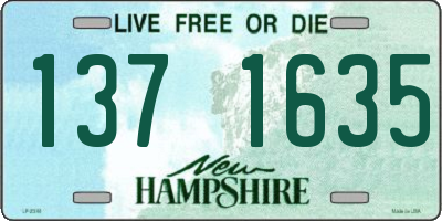 NH license plate 1371635