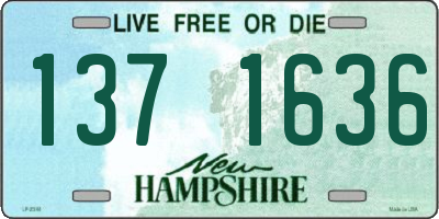 NH license plate 1371636