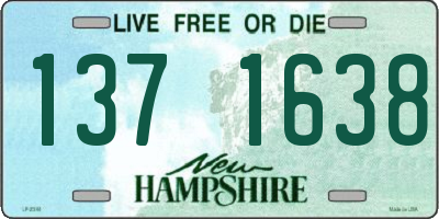 NH license plate 1371638