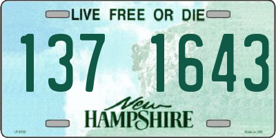 NH license plate 1371643