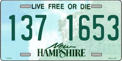 NH license plate 1371653