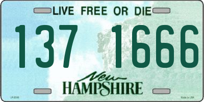 NH license plate 1371666