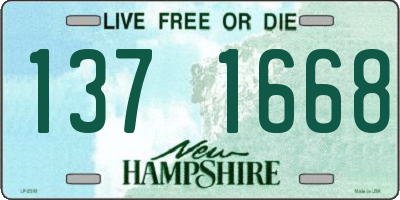 NH license plate 1371668