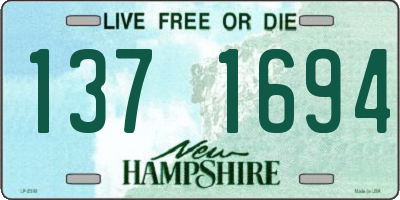 NH license plate 1371694