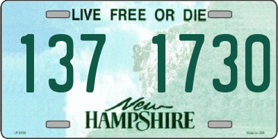 NH license plate 1371730