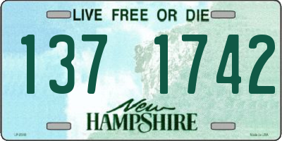NH license plate 1371742
