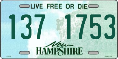 NH license plate 1371753