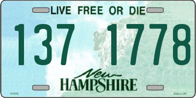NH license plate 1371778