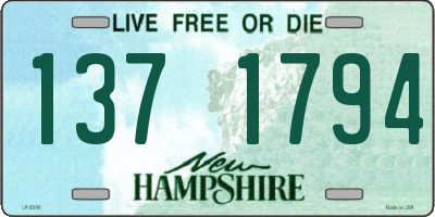 NH license plate 1371794